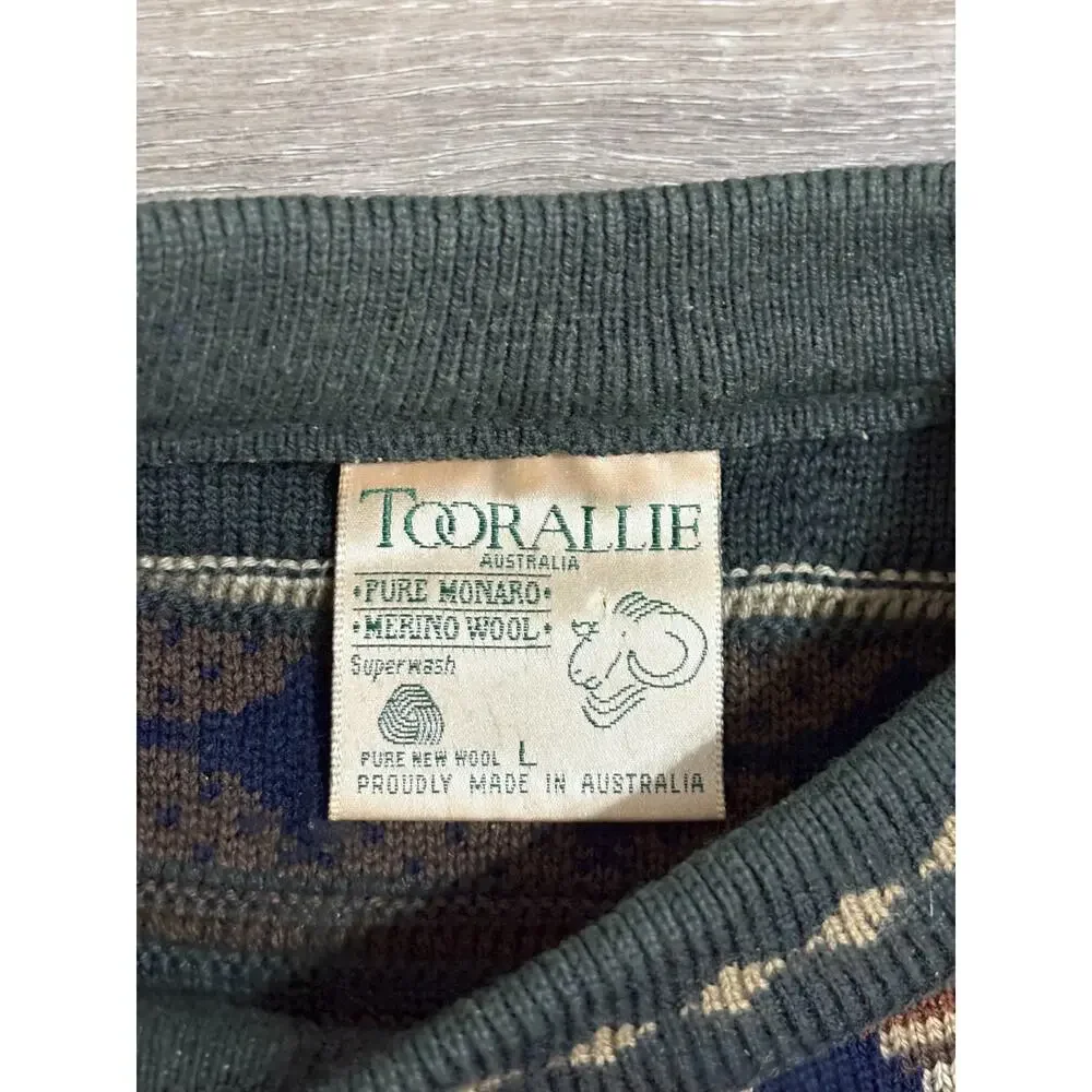 Vintage Toorallie Merino Wool 3D Knot Coogi Style Sweater Retro - Men’s Large